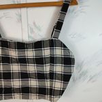 Papaya Black Plaid Crop Top Photo 1
