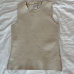 Rachel Zoe Cream Ribbed Tank  Photo 0