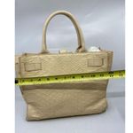 Furla Croc Embossed Beige Leather Handbag Photo 7