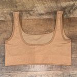 SKIMS  Soft Smoothing Seamless Lurex Scoop Neck Bralette Tan Glitter Sports Bra Photo 1