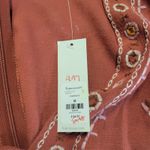 Francesca's Blue Rain Womens Dress M Orange Rust Embroidered Trim Ruffle Sleeve Boho NEW Photo 14