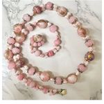 Pink art glass wedding cake vintage necklace Photo 12