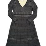 Gal Meets Glam  Heidi Long Sleeve Knit Sweater Pullover Midi Dress Lace Black XL Photo 5