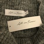 All in Favor  Womens Sweater Mock Neck Ribbed Oversized Boxy Gray Size M Photo 2