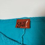 Oh My Gauze Turquoise Cotton Tunic Fringe Asymmetrical Lagenlook Artsy Boho OS Blue Size undefined Photo 2