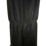 NWT Taylor Black One Piece Velvet Ruffle Trim Cross Back Romper Sz 12 Photo 3
