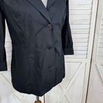 Chico's Twill Cuff Sleeve Casual Blazer Jacket Black Small 4 Photo 5
