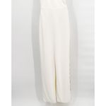 Anthropologie Haney Petra One Shoulder Metallic Gold Mesh Paneled Ponte Ivory Gown Maxi Dress Photo 6