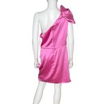 Mac Duggal Pink One Shoulder Puff Sleeve Ruched Dress 55971 Women’s Sz 12 Photo 6