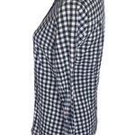 J Crew factory dickered gingham classic button down shirt black and white sz XS Photo 4