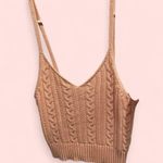 American Eagle Cute blush shaker knit cami crop sweater Photo 1