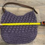 Straw Studios Deep Purple Woven Shoulder Bag / Hobo Tote Photo 2