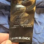 Neon Blonde Blue Velvet Long Dress Size‎ Small Photo 7