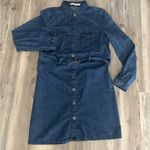 Live 4 Truth  Blue Long Sleeve Denim Dress Photo 6