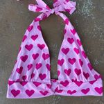 Pink hearts bralette / top 💕 sz s Photo 3