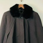 Loft NEW Ann Taylor Wool Blend Black Cape Jacket Size Medium NWT Photo 3