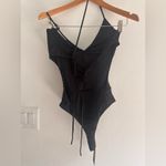 H:ours  Lauren Black Strappy Bodysuit Sz S Photo 4