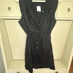 J.Crew Black Sleeveless Button-Down Dress Photo 3