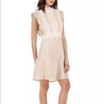 Sandro Paris "Peaches" Lace Mini Dress in Beige/Pink Size 1 (US Small) Photo 1