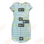 Charlotte Russe Mini TShirt Dress 2010s Blue Stripes Crew Neck Women’s Size S Photo 3