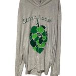 Next Level Apparel Michigan drink local grapes wine long sleeve hooded shirt medium Photo 0