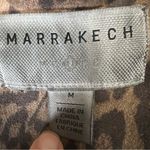MARRAKECH Marni Leopard Moto Jacket Faux Suede Leather Brown Sz M Anthropologie Size M Photo 12