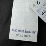 ZARA Jeans Womens 12 Black Mid Rise Skinny Peach Touch Sleek Denim Minimalist Photo 3