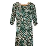 Boden Floral Kelly Green & Pink Four‎ Leaf Clover Sheath Belted Tie Dress US 6R Size 6 Photo 6
