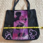 Disney Official Mickey Mouse Black Purple Pink Mesh Panel Shoulder Tote Bag Photo 3