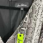 Sam Edelman NWT  Snakeskin Tiered Ruffle Long Sleeve Midi Dress Grey Plus Size 1X Photo 5