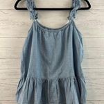 Madewell NWT Denim Ruffle Strap Cami Tank Top Size 6 Photo 0