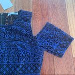 Just Me 🆕  | Navy Blue Lace Slit Dress Cutout Photo 4