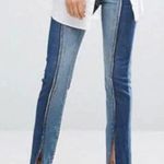 BLANK NYC two-tone split hem mid rise jeans Photo 0