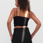 Aritzia  babaton luxor ruched mesh bustier crop top tank in black Photo 9