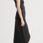 Quince Black Tencel Jersey Side Tie Midi Dress Size Large NWT Photo 7