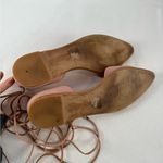 Madewell Arielle D'Orsay Pointed Toe Suede Ankle Wrap Flat in Pink Size 9 Photo 8