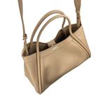 Newbella Kelly Light Beige Nude Faux Leather Vegan Pebble Crossbody Bag Handbag Photo 3