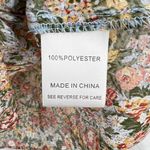 Lucy Paris  Cream Pink Floral Sheer Tie Front Blouse Womens Large New Photo 2