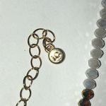 Liz Claiborne Dainty Gold Tone Chain Green Beaded Boho Necklace Photo 5