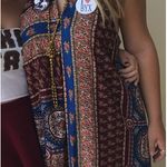 Entro  Maroon Printed Dress Photo 2