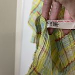Anthropologie  Yellow plaid flannel cotton mini tank dress size large Photo 4