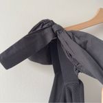 Anthropologie  Dolan Left Cost Black Off-Shoulder Bow Top Ribbed Preppy Party EUC Photo 6