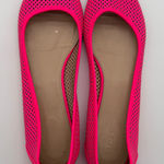 J.Crew  Neon Pink Mesh Perforated Leather Ballet Flats Made in Italy Size 9 Photo 0