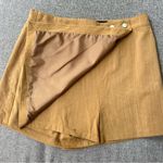 Lulus Lulu’s Keeping Things Casual Camel Faux Wrap Skort Size Large Shorts Skirt Photo 7