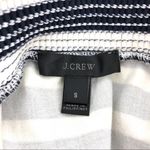 J.Crew Off the Shoulder Navy and White Striped Top with Tie Sleeve Detail S Photo 6