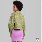 Wild Fable Women's Cropped Canvas Surplus Shacket - size small Photo 3