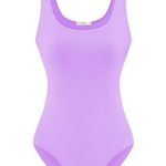 Sunro Collection Stretch Bodysuit in Light Purple with Snaps Size Large NEW! Photo 5