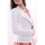 Vince Cream TEXTURED ZIPPER FRISE asymmetrical JACKET $425 sz XXS Photo 5