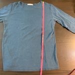 Bryn Walker Teal Blue 3/4 Sleeve Ribbed Knit Top Made in USA XL Basic Layer READ Photo 9