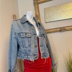 Lee Riders Denim Distressed Cropped “short” Jacket Size Large VINTAGE Blue Photo 2